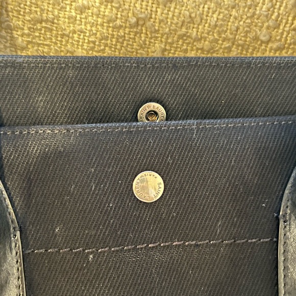 Saint Laurent Rive Gauche Tote in Printed Canvas And Leather - Picture 5 of 6